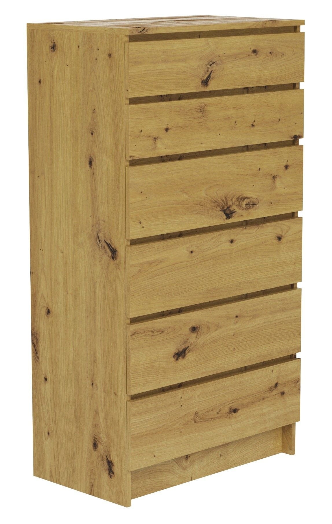 Komoda do sypialni, salonu, M6, 70x40x132 cm, dąb artisan, mat