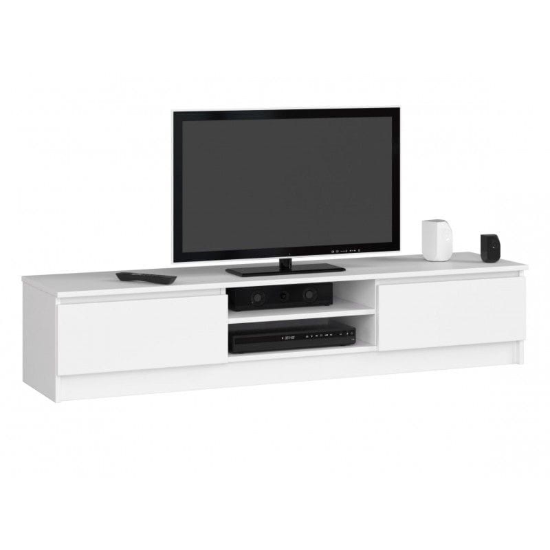 Szafka rtv, NOVA 160x40x33 cm, biel, mat