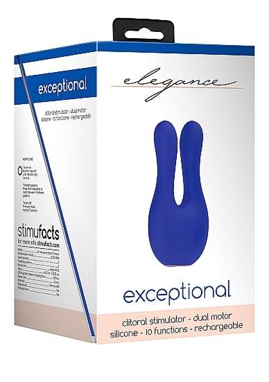 Stymulator łechtaczki POTĘŻNA SIŁA Exceptional - Dual Motor Clitoral Stimulator - Exceptional - Blue