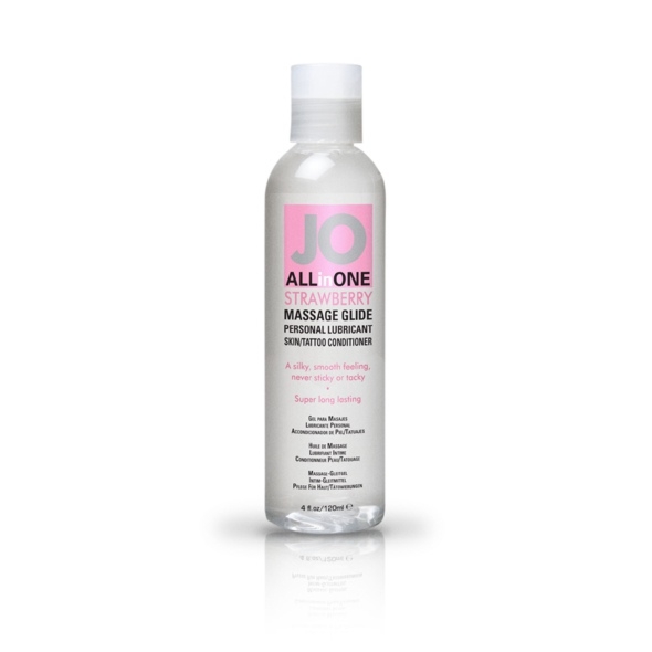 SexShop - Żel do masażu i lubrykant - System JO Massage Glide Strawberry 120 ml TRUSKAWKA - online