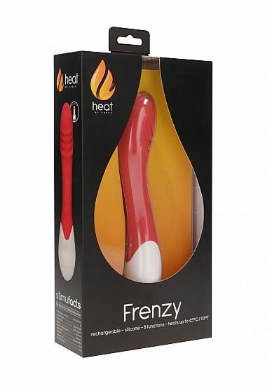 PODGRZEWANY wibrator PUNKT G Frenzy - Frenzy - Rechargeable Heating G-Spot Vibrator - Red