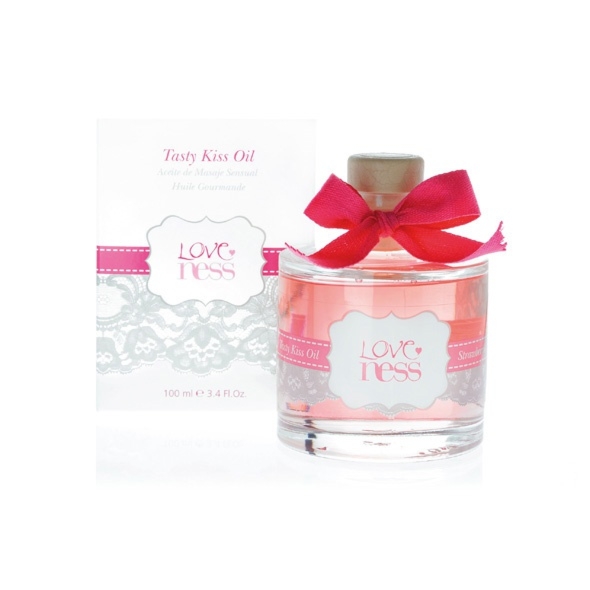 SexShop - Olejek do masażu - Loveness Tasty Kiss Oil truskawka - online