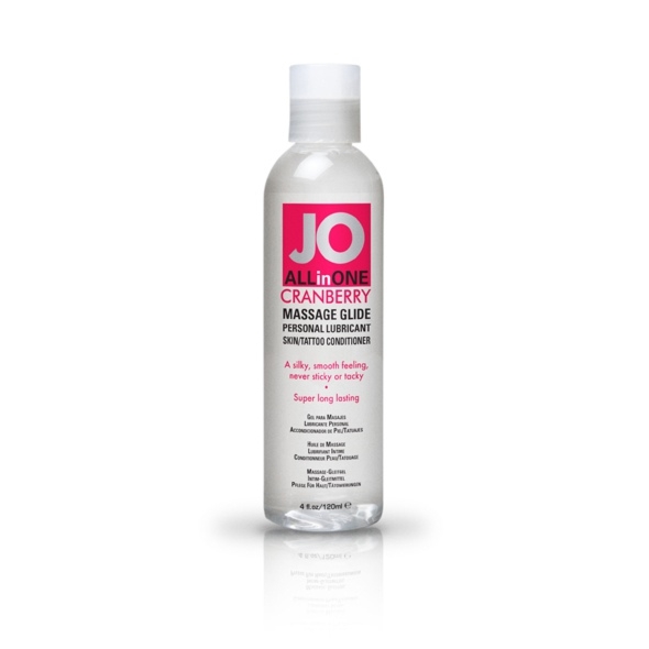 SexShop - Żel do masażu  i lubrykant - System JO Massage Glide Cranberry 120 ml ŻURAWINA - online