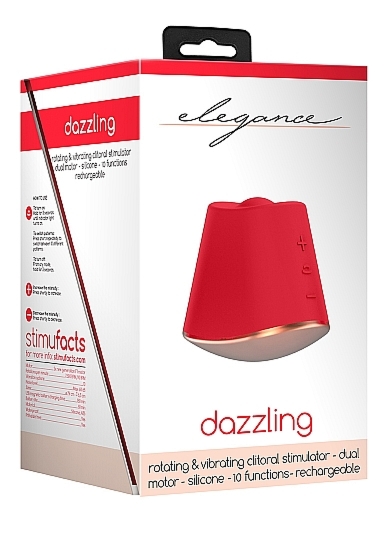 Rotacja Wibracje STYMULATOR ŁECHTACZKI Dazzling - Rotating & Vibrating Clitoral Stimulator - Dazzling - Red