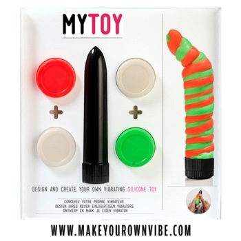 SexShop - Własnoręcznie robiony wibrator MyToy - Vibrator Kit pomarańczowy i zielony - online