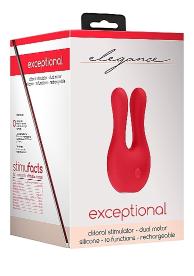 Stymulator łechtaczki POTĘŻNA SIŁA Exceptional - Dual Motor Clitoral Stimulator - Exceptional - Red