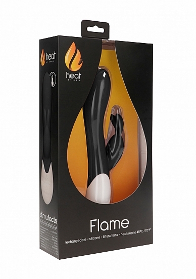 PODGRZEWANY wibrator STYMULATOR łechtaczki FLAME - Flame - Rechargeable Heating G-Spot Rabbit VibratorÂ  - Black
