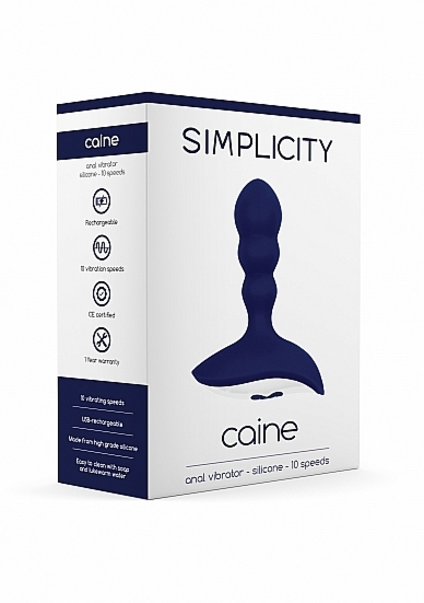 WIBRATOR analny CAINE - CAINE Anal vibrator - Blue