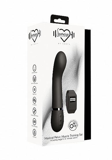 WIBRATOR do ćwiczenia mięśni Kegla WIBRUJĄCE GSPOT - Kegel G - Black