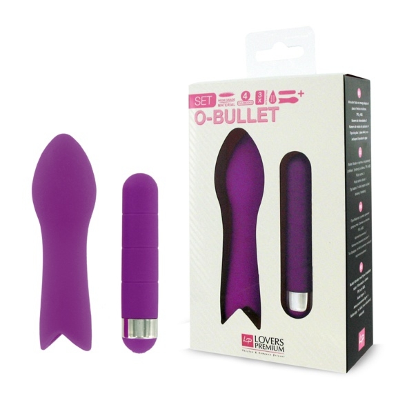 SexShop - Wibrator podręczny - LoversPremium O-Bullet with Sleeve fioletowy - online