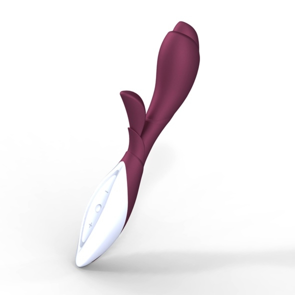 SexShop - Wibrator ze stymulatorem łechtaczki - ZINI Zook burgund - online